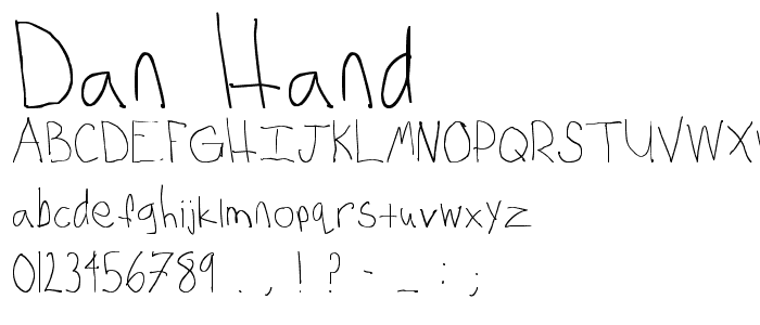 Dan Hand font